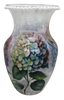 Glass VASE Decoupaged HYDRANGEAS Wedding Decor Shelf Sitter Vase Shabby Chic Victorian BoHo Decor Gift Idea - JAMsCraftCloset