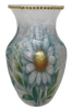 Glass VASE Decoupaged DAISIES Wedding Decor Shelf Sitter Vase Shabby Chic Victorian BoHo Decor Gift Idea - JAMsCraftCloset
