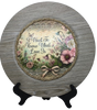 Plastic Light Brown Wood Grain CHARGER PLATE Farmhouse Country Wall Art I WANT TO KNOW WHAT LOVE IS Handmade Valentine's Day Gift Idea - JAMsCraftCloset