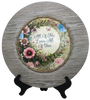 Plastic Light Brown Wood Grain CHARGER PLATE Farmhouse Country Wall Art ALL OF ME LOVES ALL OF YOU Handmade Valentine's Day Gift Idea - JAMsCraftCloset