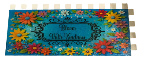 Decoupaged Vintage DRYWALL TROWEL - BLOOM WITH KINDNESS - Whimsical Shelf Sitter Handmade Repurposed Upcycled Home Decor Country Farmhouse Kitchen Bathroom Counter Bedroom Decor Gift Idea - JAMsCraftCloset