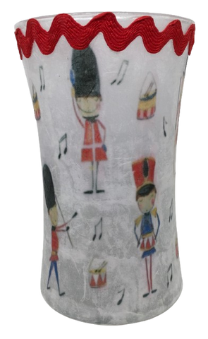 Glass VASE Decoupaged DRUM MAJORETTE Nursery Decor Child's Room Decor Shelf Sitter Shabby Chic Victorian BoHo Decor Gift Idea - JAMsCraftCloset