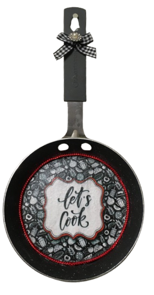 Frying Pan Purple Lilac Lavender LETS COOK TOGETHER Farmhouse Country KITCHEN Wall Art Handmade Hand Painted Decoupaged Repurposed Upcycled Gift Idea Crafters Delight - JAMsCraftCloset