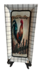TRAY BLACK and WHITE PLAID Plastic Rectangle Decoupaged Upcycled Repurposed COUNTRY Theme WELCOME ROOSTER Wall Art Shelf Sitter KITCHEN Decor Gift - JAMsCraftCloset