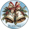 ROUND Digital Graphic Design BELLS WILL BE RINGING - &nbsp;CHRISTMAS DESIGN PNG-JPEG-PDF-SVG-Decoupage-Sublimation Design Graphic Country Farmhouse Home Decor HOLIDAY Decor Gift Crafters Delight - JAMsCraftCloset