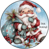 ROUND Digital Graphic Design SANTA - JUST RESTING - &nbsp;CHRISTMAS DESIGN PNG-JPEG-PDF-SVG-Decoupage-Sublimation Design Graphic Country Farmhouse Home Decor HOLIDAY Decor Gift Crafters Delight - JAMsCraftCloset