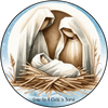 ROUND Digital Graphic Design NAVTIVITY - UNTO US A CHILD WAS BORN - CHRISTMAS DESIGN PNG-JPEG-PDF-SVG-Decoupage-Sublimation Design Graphic Country Farmhouse Home Decor HOLIDAY Decor Gift Crafters Delight - JAMsCraftCloset