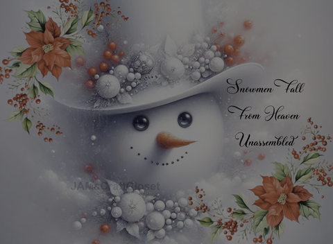 RECTANGLE SHAPED Digital Graphic Design SNOWMEN FALL FROM HEAVEN UNASSEMBLED - PNG SVG Lake House Sign Farmhouse Country Home Cabin Christmas HOLIDAY Wall Art Decor Gift Crafters Delight HAPPY CRAFTING - JAMsCraftCloset