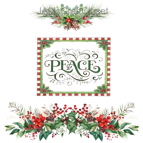 RECTANGLE SHAPED Digital Graphic Design PEACE - PNG SVG Lake House Sign Farmhouse Country Home Cabin HOLIDAY Wall Art Decor Gift Crafters Delight HAPPY CRAFTING - JAMsCraftCloset