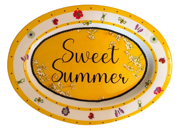 Hard Plastic OVAL TRAY Farmhouse Country Home Decor SWEET SUMMER Wall Art Cottage Chic Kitchen Decor Handmade Gift Idea &nbsp;- JAMsCraftCloset