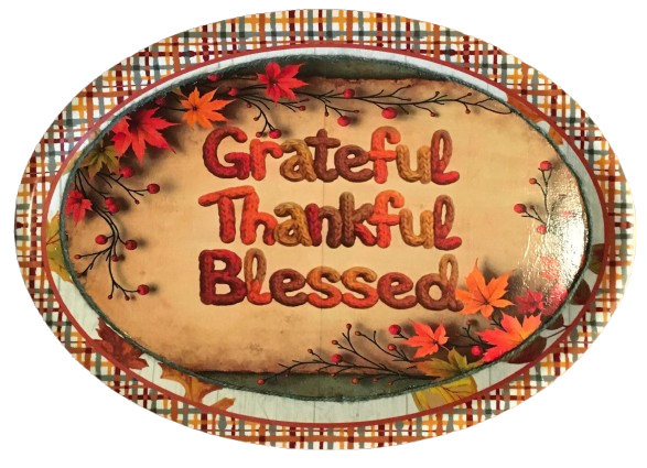 Plastic OVAL WHITE TRAY Farmhouse Country Kitchen Home Decor GRATEFUL THANKFUL BLESSED PLAID BORDER Wall Art Shelf Sitter Handmade &nbsp;- JAMsCraftCloset