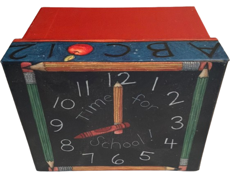 Vintage BOX - TIME FOR SCHOOL - NO MUG Office Decor Desk Decor Teacher Gift Student Gift - JAMsCraftCloset