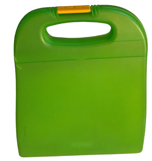 Vintage DEXAS Lime Green Hard Plastic Clipboard Container Portfolio With Storage Yellow Closure USED&nbsp; - JAMsCraftCloset