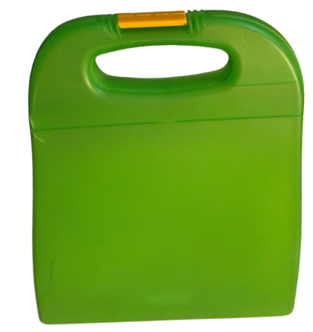 Vintage DEXAS Lime Green Hard Plastic Clipboard Container Portfolio With Storage Yellow Closure USED&nbsp; - JAMsCraftCloset