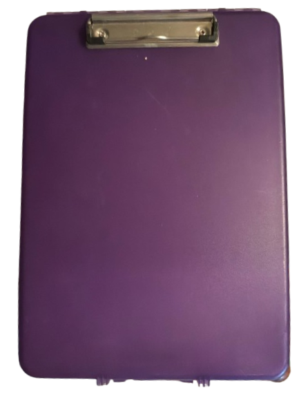 Vintage DEXAS Purple Hard Plastic Slimcase Clipboard Container Portfolio With Storage and Clasp Closure USED - JAMsCraftCloset