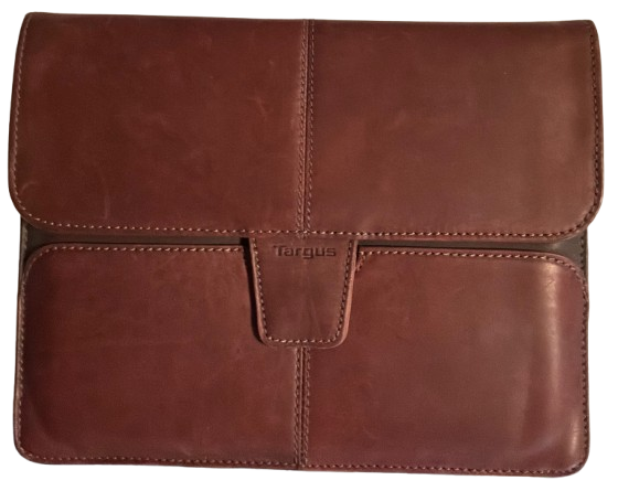 Vintage Leather Targus Hughes Portfolio iPad Case Brown 10.5” x 8.5” Magnetic Closure USED Shows Some Wear - JAMsCraftCloset