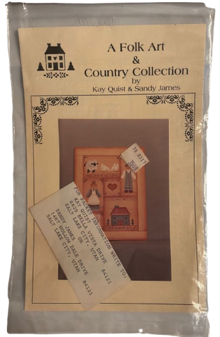 Vintage DIY Painting Packet #33 LOVE AT HOME FOLK ART Craft Supply Pattern - JAMsCraftCloset