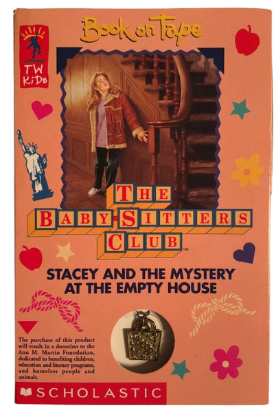 Book On Tape Vintage Scholastic The Baby-Sitters Club - Stacey and the Mystery at the Empty House With Charm Kids Gift Collectible - JAMsCraftCloset