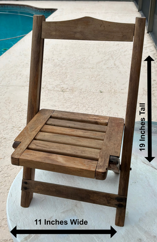 Childs FOLDING Chair Vintage Good Condition Shows Wear From Use Collectible Kids Room Decor Hang for Knick Knacks {{ JAMsCraftCloset }}