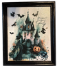 Vintage Wood Frame Decoupage On Glass IT IS TIME TO FLY Halloween Witch Wall Art Shelf Sitter Gift Idea {{ JAMsCraftCloset }}
