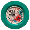 PLATE CHARGER TEAL AQUA PLASTIC ROUND DECOUPAGED Upcycled Repurposed Wall Art or Shelf Sitter IT IS A FOREVER THING Home Decor Wall Art Gift WEDDING - JAMsCraftCloset