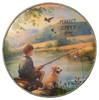 Decoupaged 33 1/3 Vinyl Record PERFECT SUMMER DAY Boy and Dog Fishing Wall Art Shelf Sitter Child's Room Decor Country Farmhouse Home Decor Gift Idea - JAMsCraftCloset
