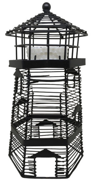 Black Wire LIGHTHOUSE CANDLE HOLDER Shelf Sitter Beach Lake Home Decor Gift Idea - JAMsCraftCloset