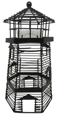Black Wire LIGHTHOUSE CANDLE HOLDER Shelf Sitter Beach Lake Home Decor Gift Idea - JAMsCraftCloset