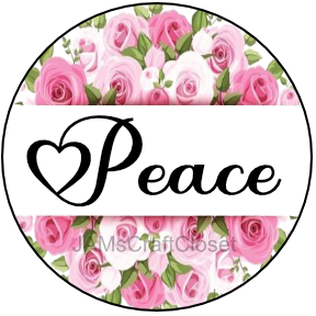 ROUND Digital Graphic Design PEACE Sublimation PNG SVG Country Farmhouse Sign Bedroom Child's Room Wall Art Decor Wreath Design Love Gift Crafters Delight HAPPY CRAFTING {{ JAMsCraftCloset }}