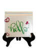 Wood BASEBOARD Wall Art Plaque HELLO SIGN Rectangle Decoupaged Kitchen Home Decor Gift Idea Positive Saying - JAMsCraftCloset