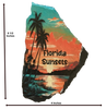 Antique West Virginia Roof Decoupaged FLORIDA SUNSETS Beach Theme Handmade Wall Art Unique Beach Lake House Gift - JAMsCraftCloset
