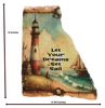 Antique West Virginia Roof Decoupaged LET YOUR DREAMS SAIL Beach Theme Handmade Wall Art Unique Beach Lake House Gift - JAMsCraftCloset