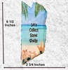 Antique West Virginia Roof Decoupaged LETS COLLECT SOME SHELLS Beach Theme 3-D Embellishments Shells and Sand Handmade Wall Art Unique Beach Lake House Gift- JAMsCraftCloset