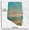 Antique West Virginia Roof Decoupaged PEACE LOVE BEACH - Beach Theme 3-D Embellishments Shells and Sand Handmade Wall Art Unique Beach Lake House Gift- JAMsCraftCloset