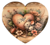 Heart Large Wooden Decoupaged Farmhouse Country Wall Art BE MINE - MICE AND FLORAL Handmade Valentine Gift Idea Crafters Delight {{ JAMsCraftCloset }}