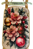 Sleigh Christmas FLORAL AND BULBS - CHRISTMAS SPIRIT Hand Painted Decoupaged Wooden Wall Art Home Holiday Decor - JAMsCraftCloset
