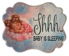 Large FANCY SHAPED Wooden Decoupaged NURSERY SIGN Farmhouse Country Wall Art BABY SLEEPING - BOY and GIRL Handmade BABY SHOWER Gift Idea Crafters Delight - JAMsCraftCloset