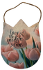 Galvanized Metal TULIP Positive Saying Sign Decoupaged Farmhouse Country Wall Art Home Decor Handmade Gift Idea - JAMsCraftCloset