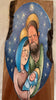Wood Wall Art Plaque Minimalistic Nativity Scene Rectangle Decoupaged CHRISTMAS Holiday Home Decor Gift Idea - JAMsCraftCloset