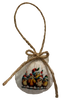 SCALLOP SEASHELL CHRISTMAS ORNAMENT- FARM ANIMALS Christmas Ornaments SET 2 - HOLIDAY DECOR - Handmade Hand Painted DECOUPAGED Repurposed Upcycled Gift SET OF 2 Ornaments - JAMsCraftCloset
