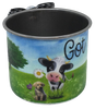 SMALL Tin Cup Decoupaged With Child's Graphic GOT MILK COW With Bow on Handle Gift for Child Nursery Decor Child's Room Decor- JAMsCraftCloset