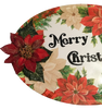 Hard Plastic OVAL TRAY Farmhouse Country Home Decor MERRY CHRISTMAS POINSETTIA Wall Art Cottage Chic Decor Kitchen Decor Victorian Christmas Holiday Decor Handmade Gift Idea &nbsp;- JAMsCraftCloset