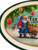 Hard Plastic OVAL TRAY Farmhouse Country Home Decor FARM FRESH SANTA Wall Art Cottage Chic Decor Kitchen Decor Victorian Christmas Holiday Decor Handmade Gift Idea &nbsp;- JAMsCraftCloset