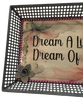 TRAY GRAY METAL Rectangle Decoupaged Hand Painted Upcycled Repurposed Wall Art DREAM A LITTLE DREAM OF ME Home Decor Decor LOVE Wall Art Gift - JAMsCraftCloset
