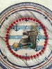Hard Plastic PLATE Round POST ROPE SEASHELLS Nautical Decor Boat Decor Cabin Cruiser Decor Lake House Beach House Handmade Decoupaged Repurposed Upcycled Gift Idea - JAMsCraftCloset