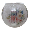Glass PITCHER Decoupaged PINK ROSES Wedding Decor Shelf Sitter Basket Shabby Chic Victorian BoHo Home Decor Gift Idea - JAMsCraftCloset