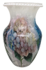 Glass VASE Decoupaged HYDRANGEAS Wedding Decor Shelf Sitter Vase Shabby Chic Victorian BoHo Decor Gift Idea - JAMsCraftCloset