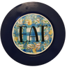 PLATE CHARGER NAVY BLUE PLASTIC ROUND DECOUPAGED Upcycled Repurposed Wall Art or Shelf Sitter EAT Kitchen Decor Home Decor Wall Art Gift WEDDING - JAMsCraftCloset