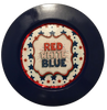 PLATE CHARGER NAVY BLUE PLASTIC ROUND DECOUPAGED Upcycled Repurposed Wall Art or Shelf Sitter RED WHITE BLUE 4TH OF JULY Decor Kitchen Decor Home Decor Wall Art Gift WEDDING - JAMsCraftCloset
