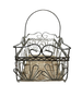 Basket Vintage Heavier Silver Wire With Patina Showing Rectangle With Handle Easter Storage Home Decor- JAMsCraftCloset